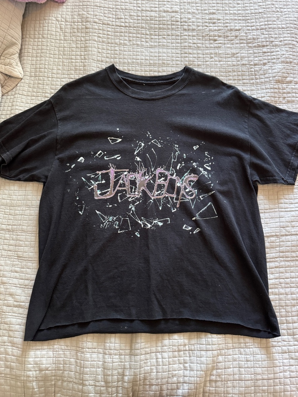 Cactus Jack by Travis Scott Black Tee with purple Shattered Logo